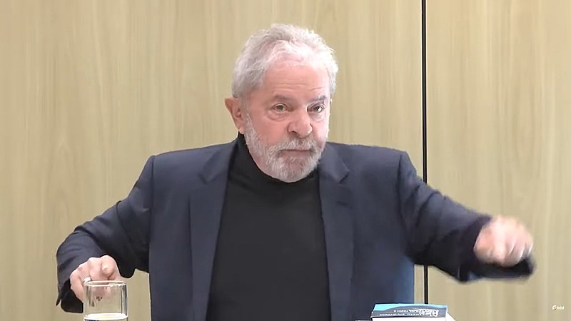 Ex-presidente Lula durante entrevista aos jornalistas do portal Brasil 247