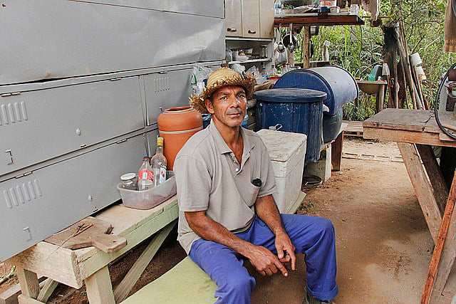 Lavrador Lúcio da Silva Pimenta, um dos desalojados pela Anglo American