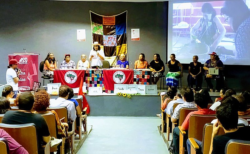Mesa composta por camponesas aconteceu no Centro de Humanidades da Universidade Federal do Ceará (UFC)