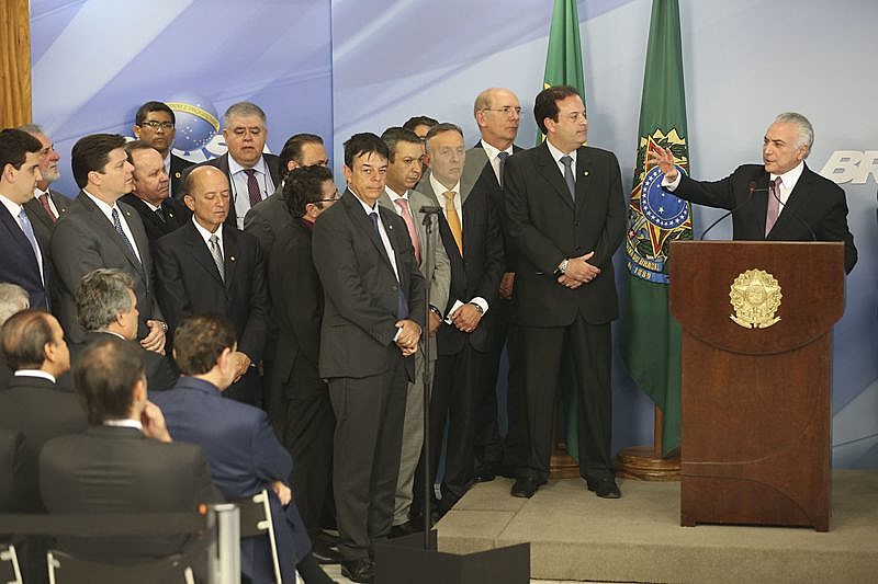 Temer em pronunciamento nesta terça (27), após denúncia da PGR