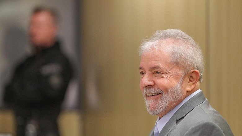 O ex-presidente Lula durante entrevista na sede da PF em Curitiba