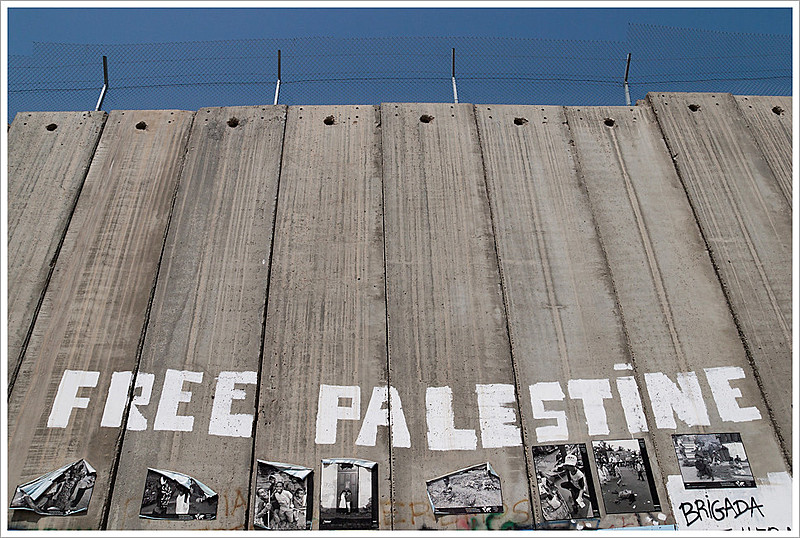 Intervenção em Belém, na Cisjordânia, pede liberdade à Palestina