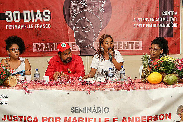 Seminario “Justicia por Marielle y Anderson, contra la intervención militar y el genocidio negro"