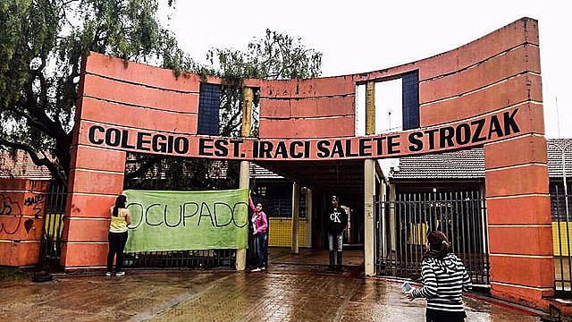 Colegio Estadual Iraci Salete Strozak, en Rio Bonito do Iguaçu, en Paraná, foi ocupado en la ultima semana