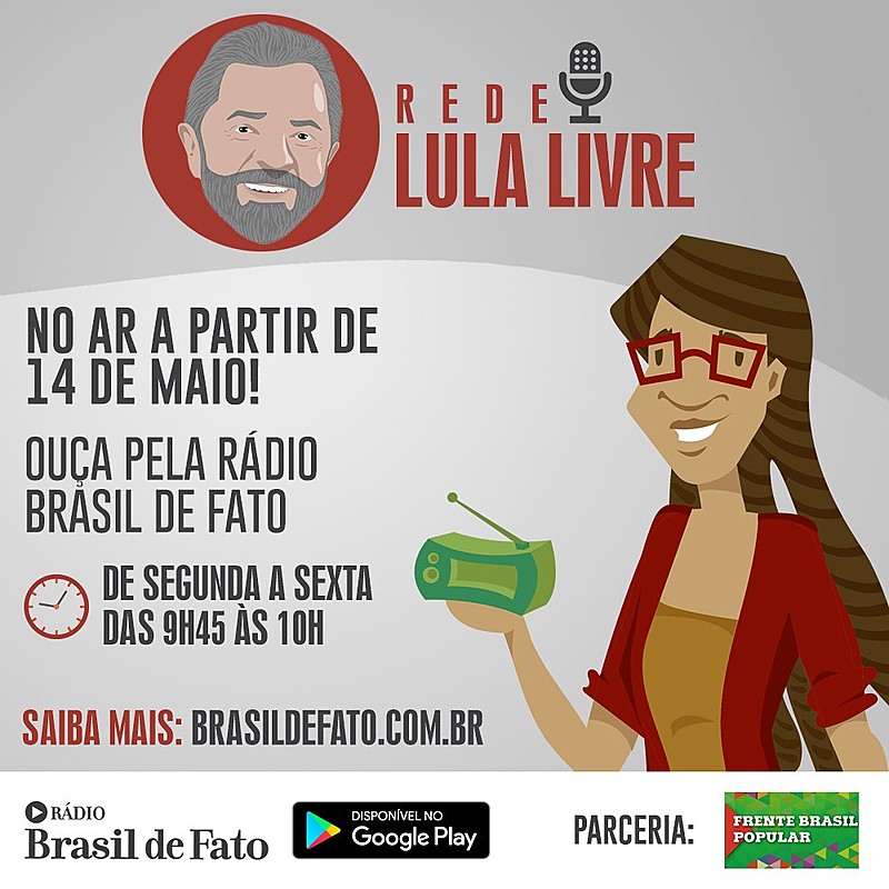 Rede Lula Livre terá programação de segunda a sexta-feira