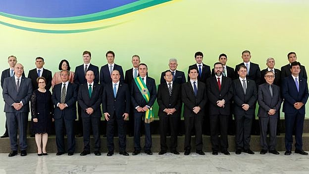 A foto da posse ministerial do governo Bolsonaro