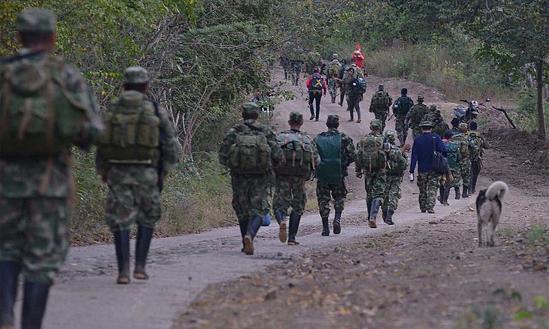 Acampamento Los Pondores, localizado no norte da Colômbia, abriga 300 guerrilheiros das Farc