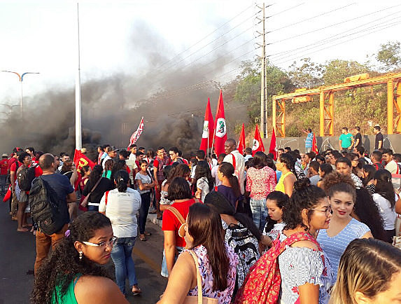 Demonstrators gather in Brazil protesting