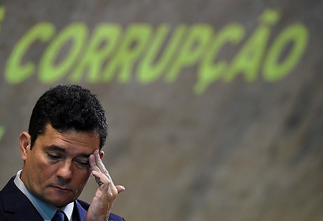 Sérgio Moro durante Simpósio Nacional de Combate à Corrupção no Centro Cultural FGV, Rio de Janeiro, em novembro de 2018