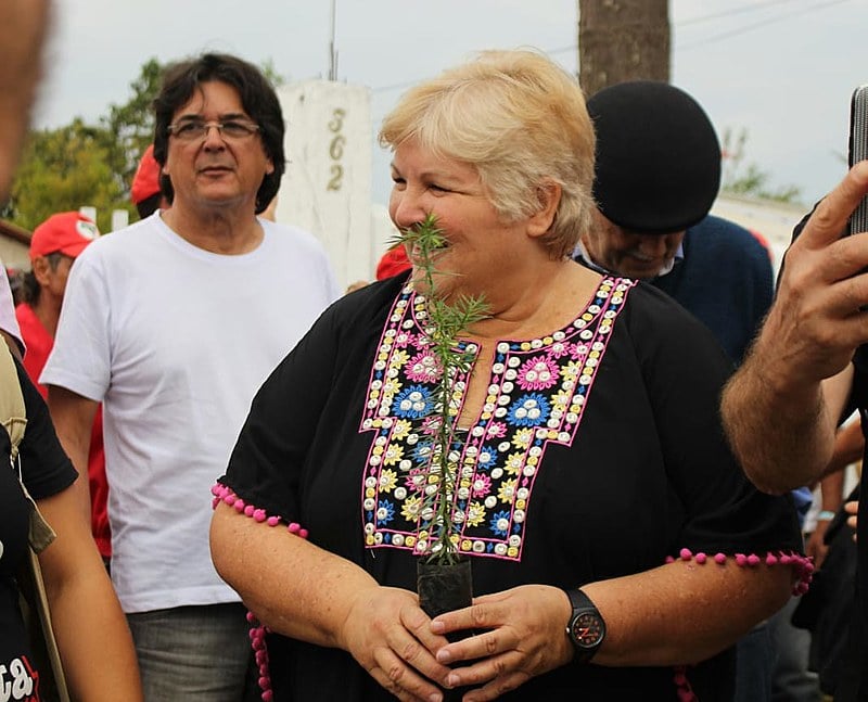Aleida Guevara foi ao Centro de Formação Marielle Vive, na Vigília Lula Livre, e destacou a necessidade de organização popular