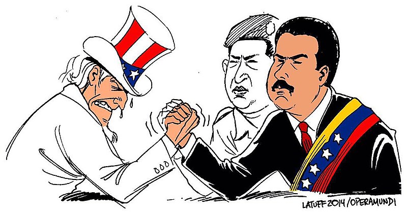 Charge do Latuff: Queda de braço entre Venezuela e o império