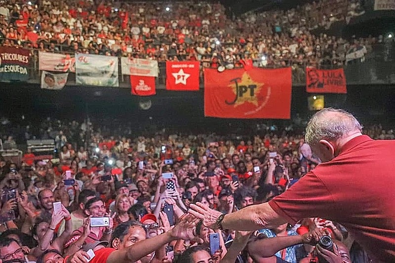 Lula em comemoração dos 40 anos do PT, no RJ