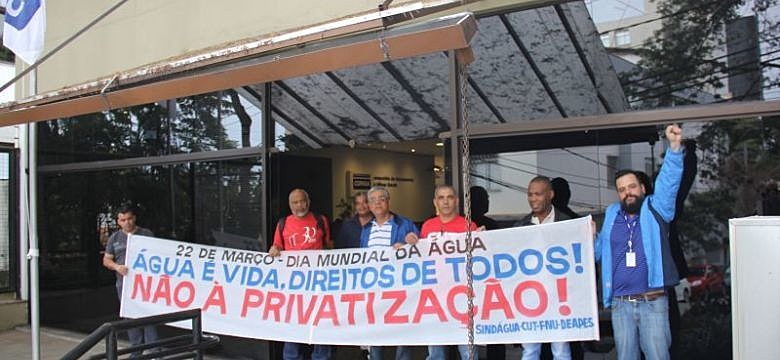 manifestação contra privatização