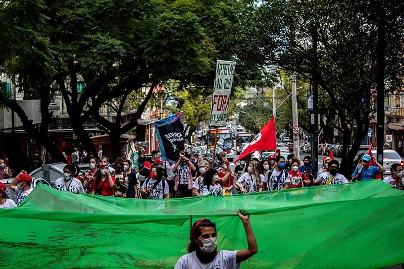 Levante Popular da Juventude,cartaz Fora Bolsonaro
