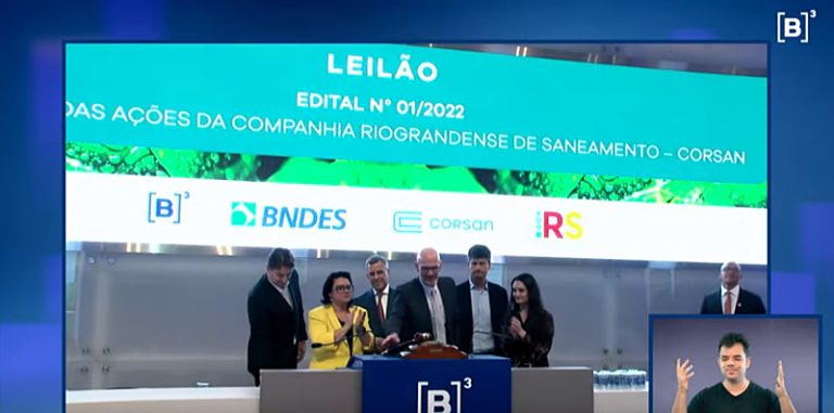 Consórcio AEGEA vence o leilão da Corsan no RS, com proposta única de R$ 4,1 bilhões