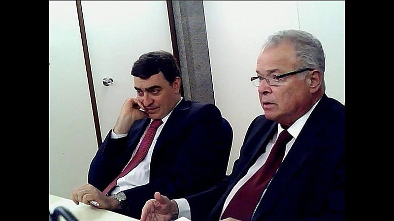 Emílio Odebrecht (dir.) depõe ao Ministério Público sobre suas relações com ex-presidentes da República
