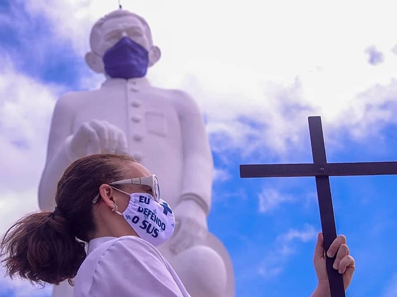 sus, manifestação, cruz
