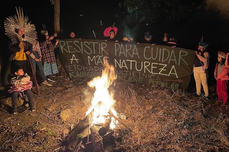 Indígenas Kaingang e Xokleng retomam território ancestral no Morro Santana, em Porto Alegre