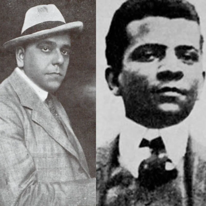 João do Rio à esquerda e Lima Barreto à direita