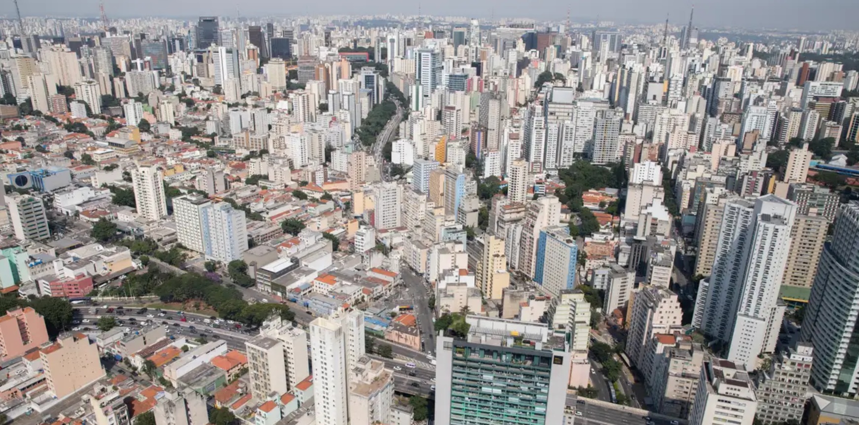 vista aérea do centro de são paulo