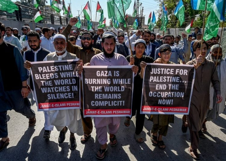 Manifestação em solidariedade à Palestina - AFP
