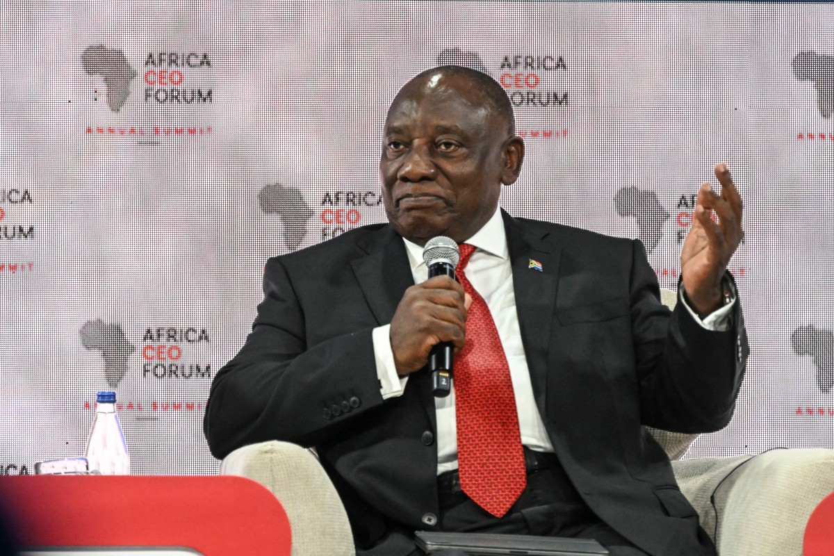 O presidente da África do Sul, Cyril Ramaphosa