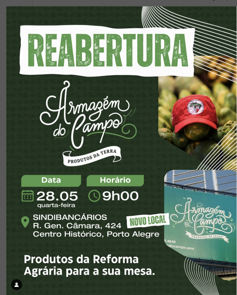 Armazém do Campo de Porto Alegre reabre suas portas na sede do Sindicato dos Bancários