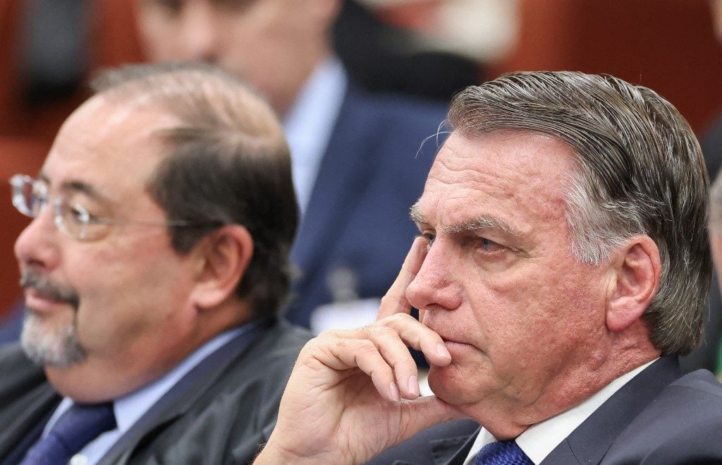Ex-presidente Jair Bolsonaro em julgamento sobre trama golpista no Supremo Tribunal Federal (STF)