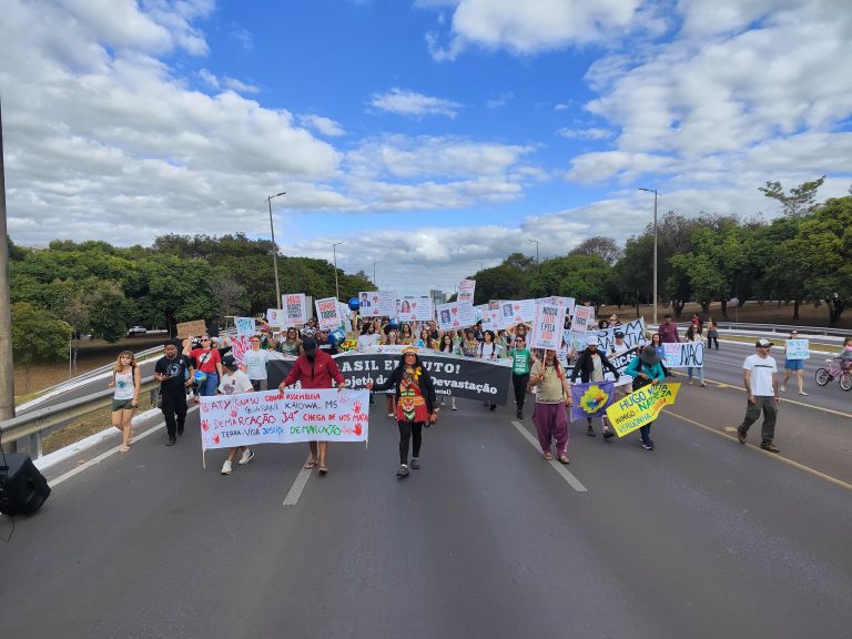 Ato em Brasília reforça perigos do PL da Devastação