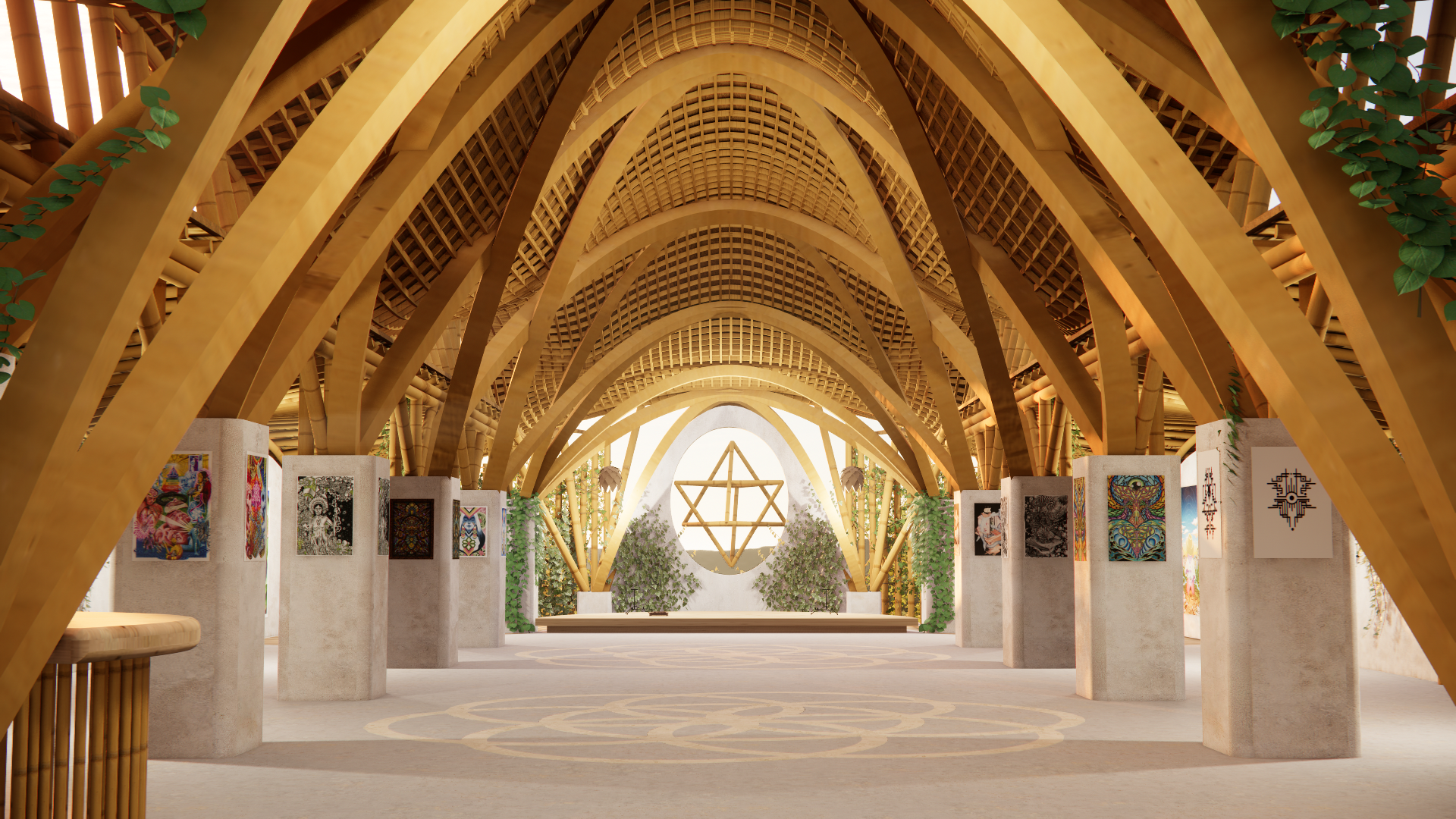Projeto do interior do Merkaba Templo
