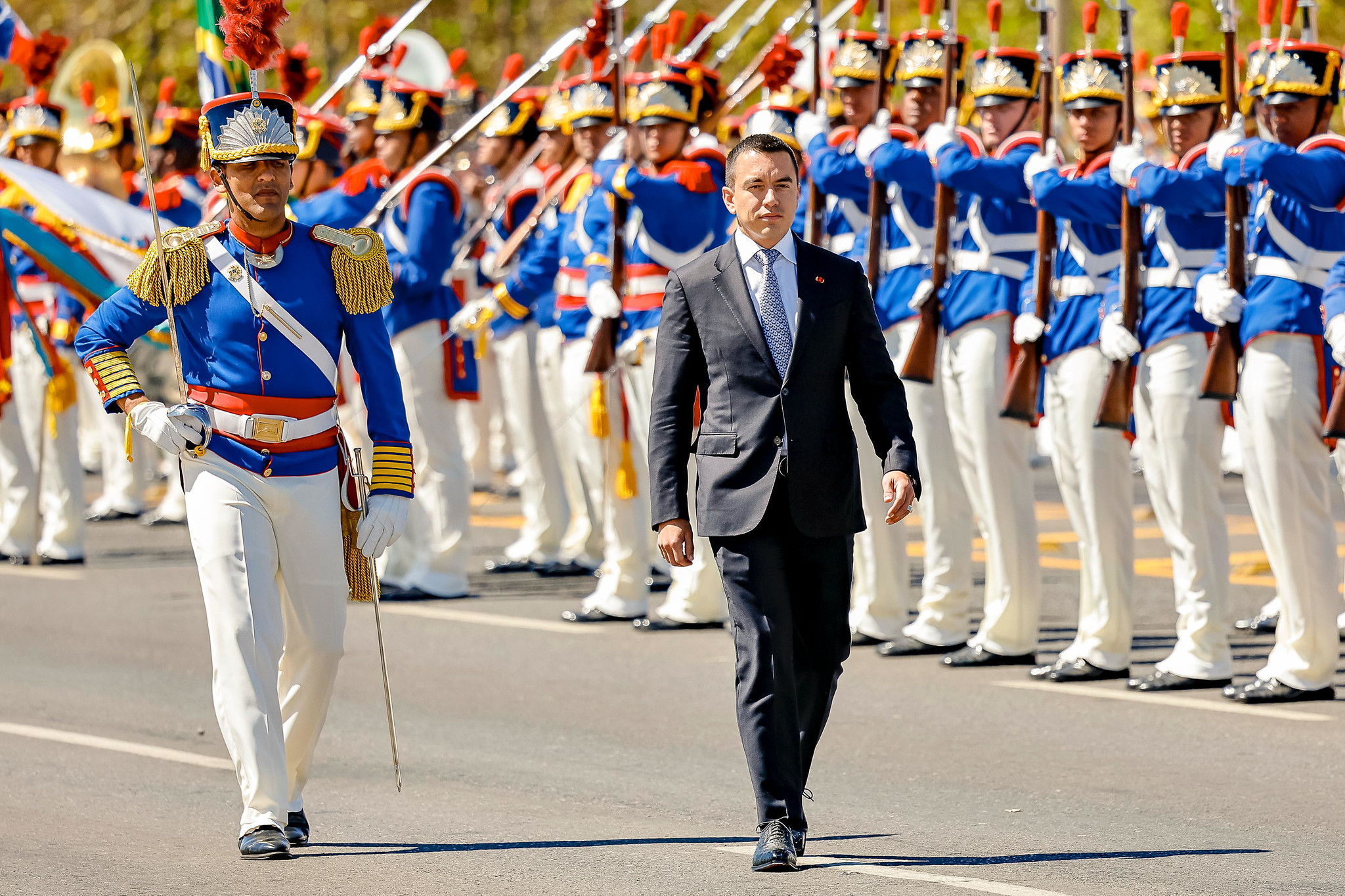 presidente noboa em visita ao brasil