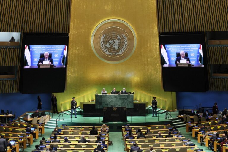 Com apoio recorde, mas proibido de ir à ONU, Abbas defende em vídeo futuro palestino sem Hammas