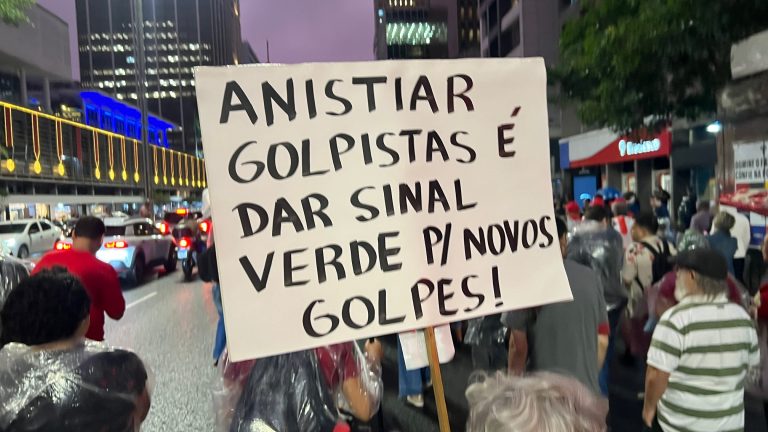 Protestos no próximo domingo (21) rechaçam avanço do PL da anistia aos golpistas