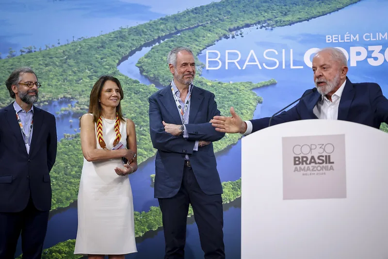 Coletiva de imprensa na Zona Azul da COP30