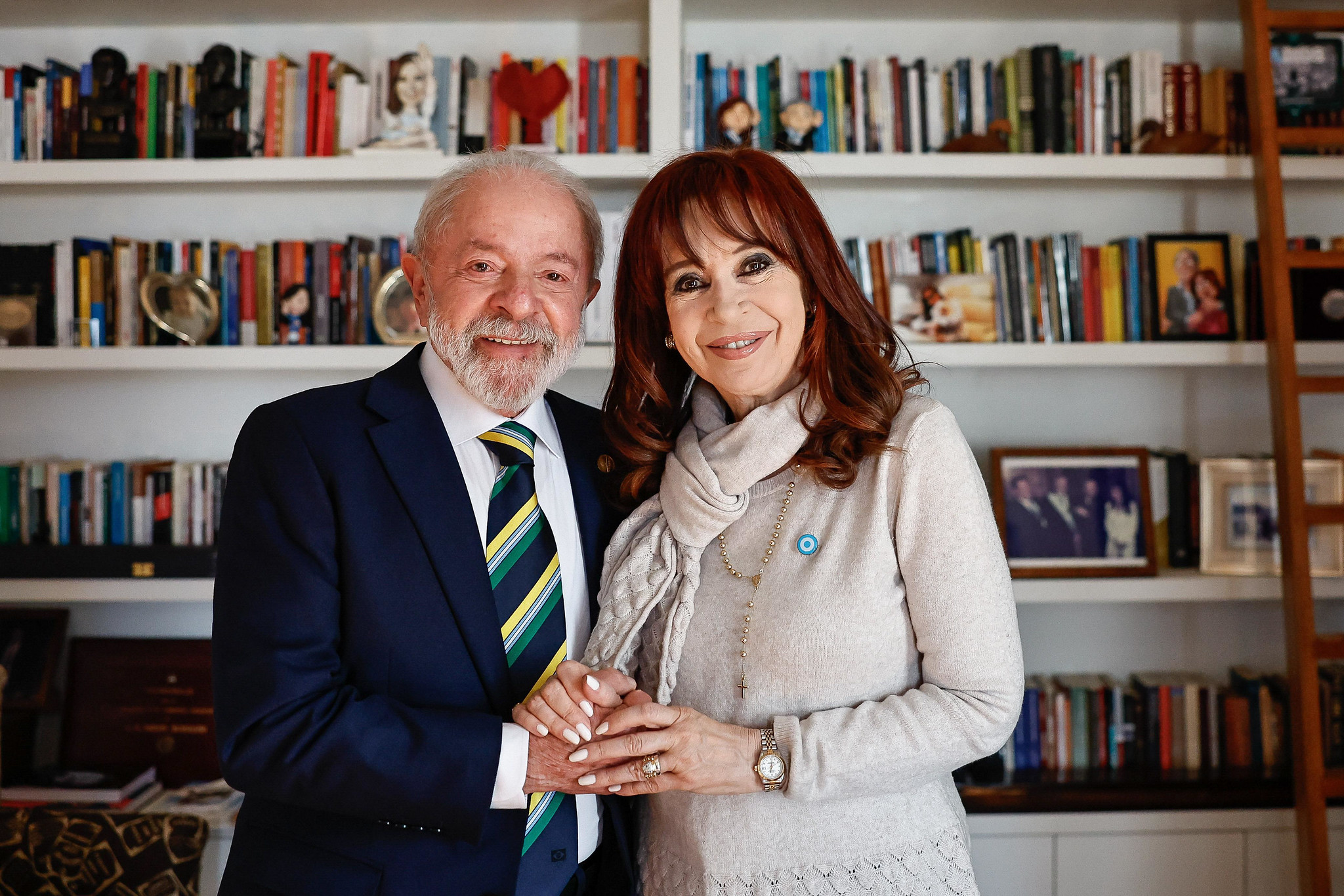 Presidente da República, Luiz Inácio Lula da Silva, durante encontro com Cristina Kirchner. Buenos Aires, Argentina.