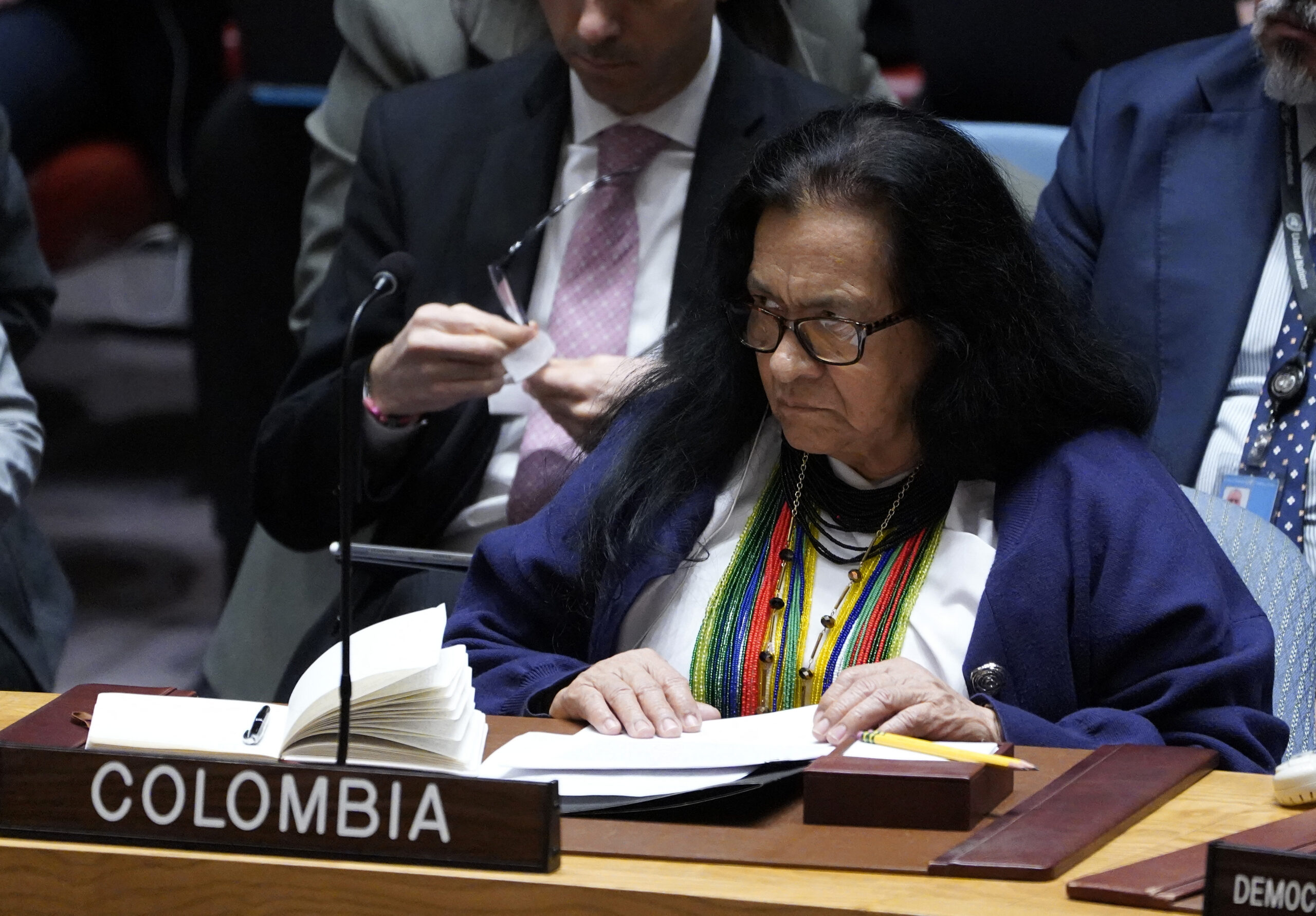A embaixadora da Colômbia na ONU, Leonor Zalabata.