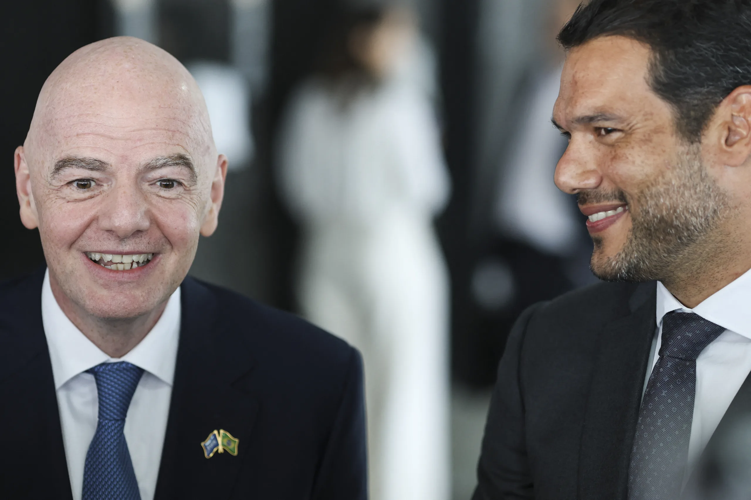 Além do presidente da Fifa, Gianni Infantino, o presidente da CBF, Samir Xaud, também participou do evento