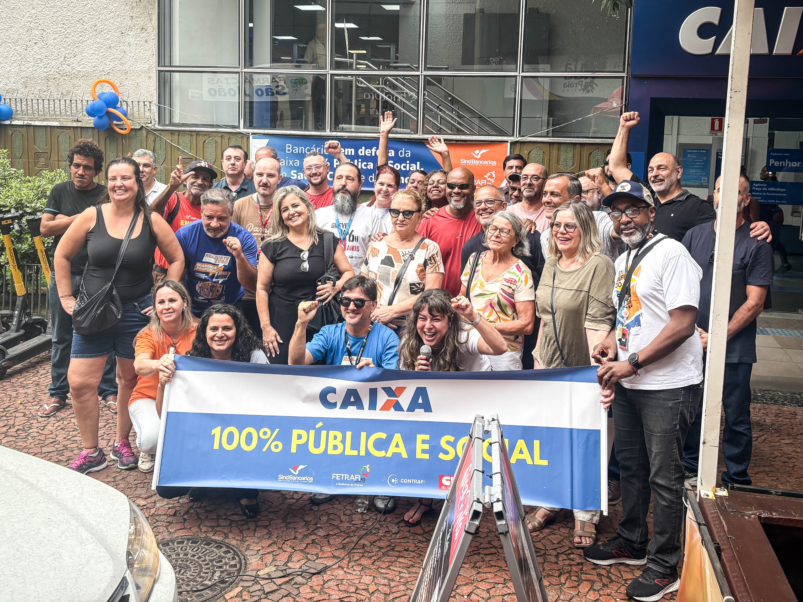 Lideranças sindicais defendem a Caixa Econômica Federal pública e social