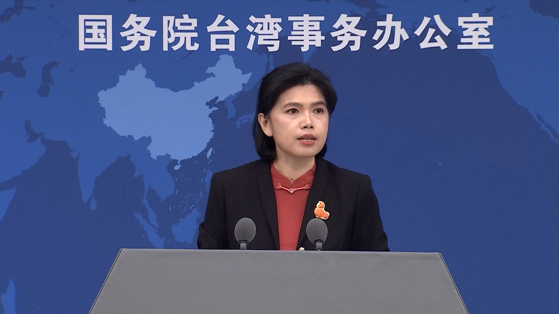 Zhu Fenglian, porta-voz do Escritório de Assuntos de Taiwan do Conselho de Estado durante uma coletiva de imprensa na quarta-feira, 11 de fevereiro.