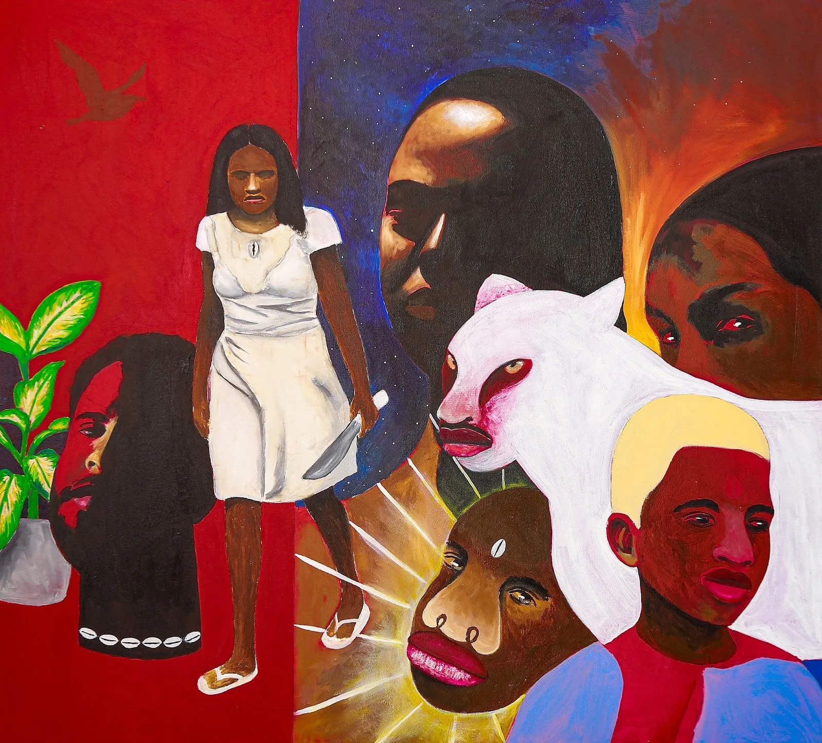 Exposição reúne 50 obras do artista pernambucano Jeff Alan, explorando memória, identidade e pertencimento.