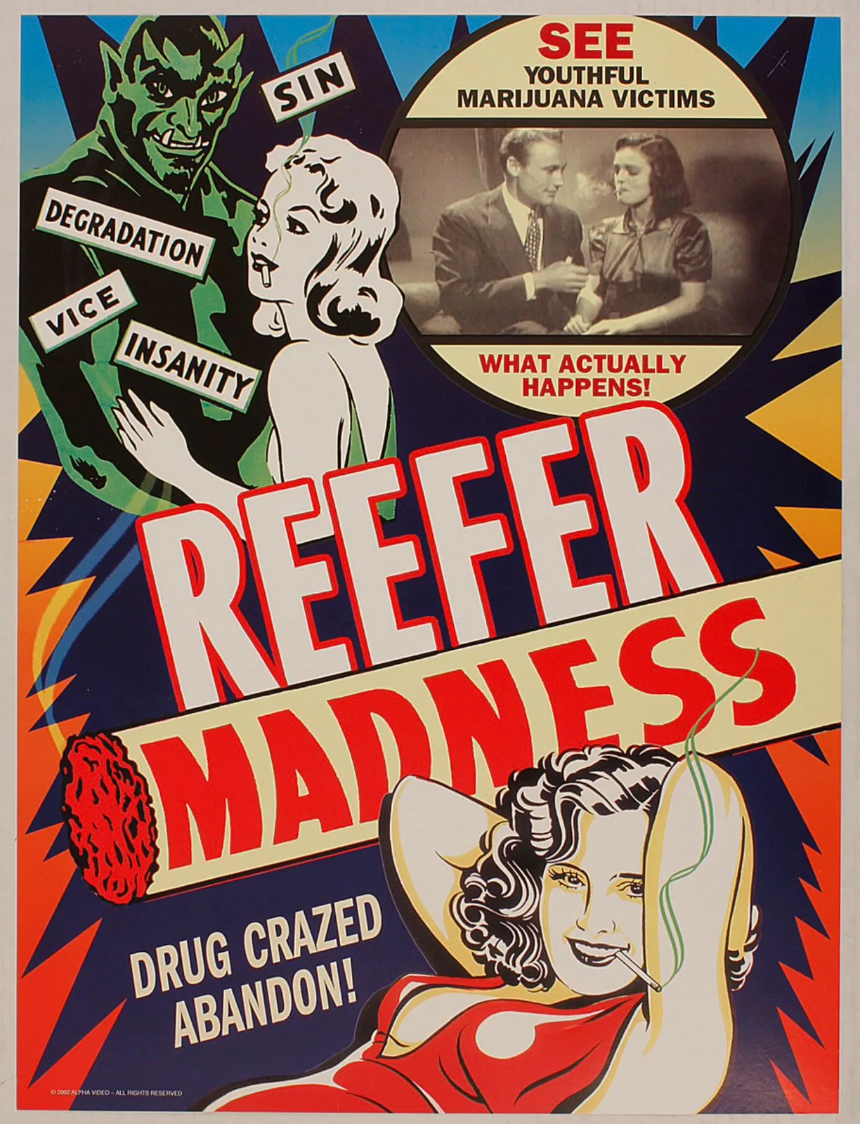 Poster do filme Reefer Madness, dirigido por Louis J. Gasnier, 1936.