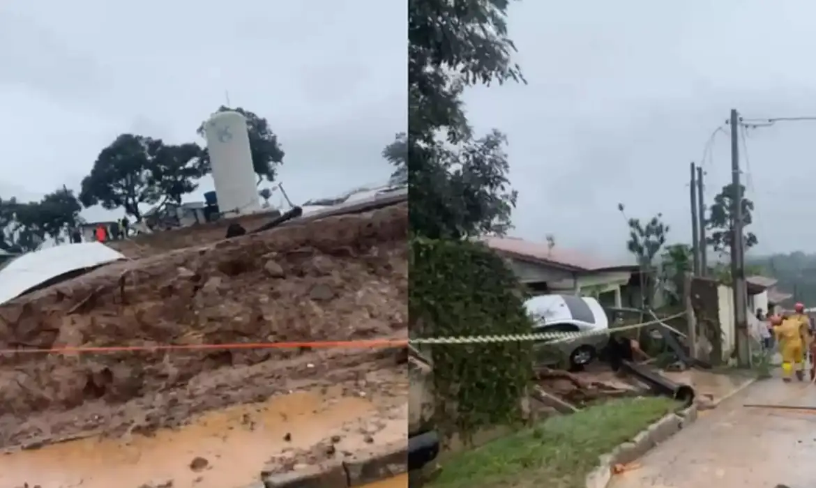 Cenas do acidente em obra da Sabesp em Mairiporã (SP)