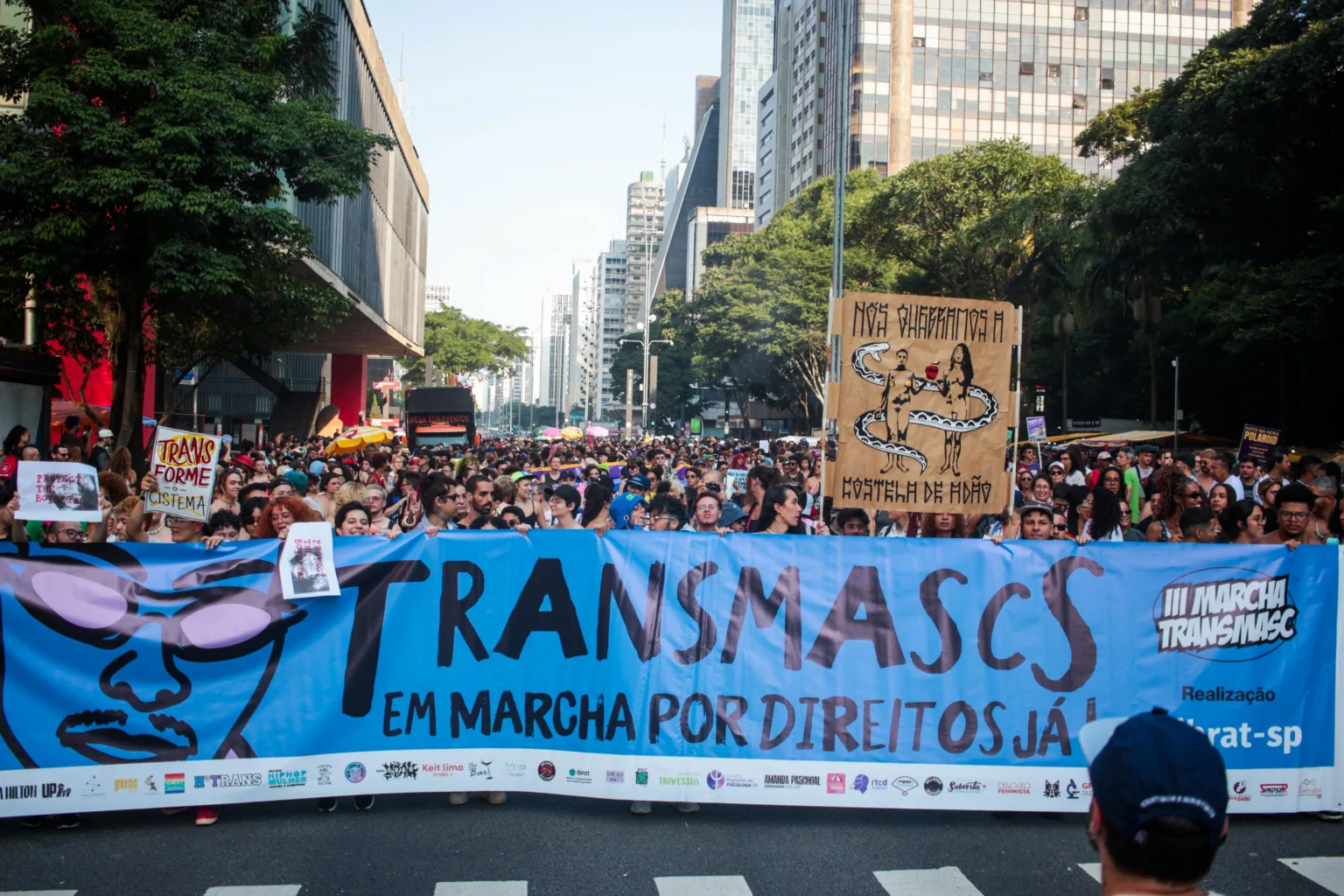 Participantes da 3º marcha trans pedem respeito e visibilidade | Crédito: Elineudo Meira (Chokito)/@fotografia.75
