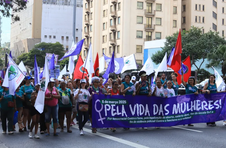 Manifestação de 8 de março de 2025, em São Paulo (SP)