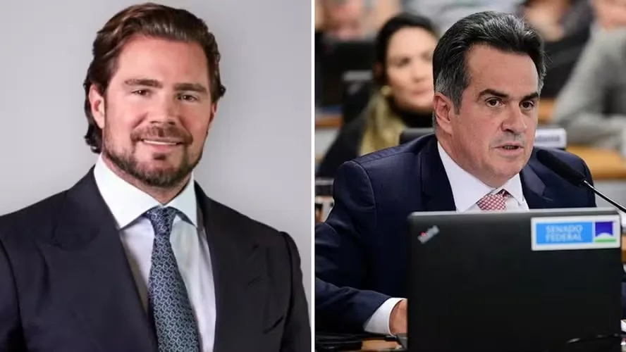 O banqueiro Daniel Vorcaro, do Banco Master, e o senador Ciro Nogueira (PP-PI)