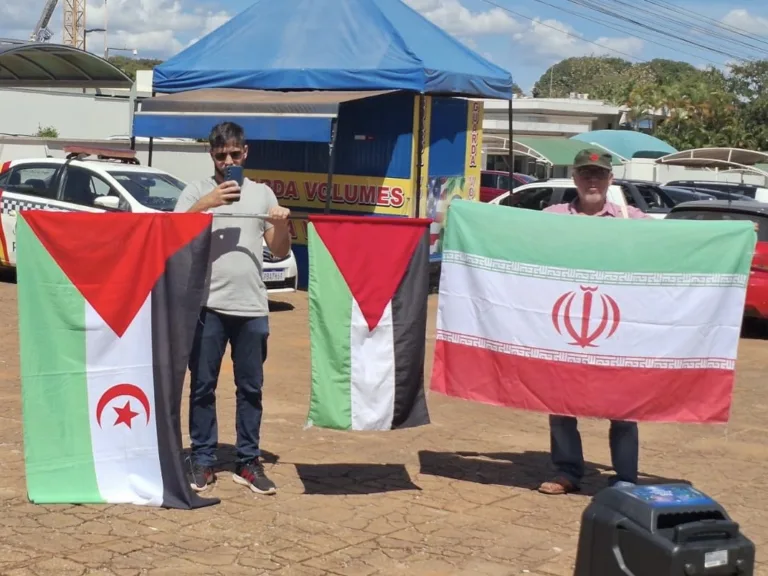 Ato em Brasília denuncia imperialismo e exige soberania para Palestina, Irã, Cuba e Venezuela