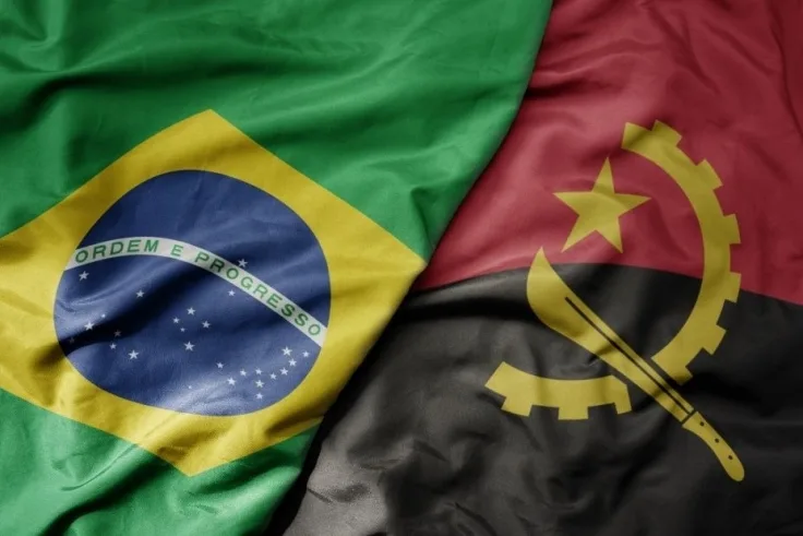 Bandeiras de Brasil e Angolga