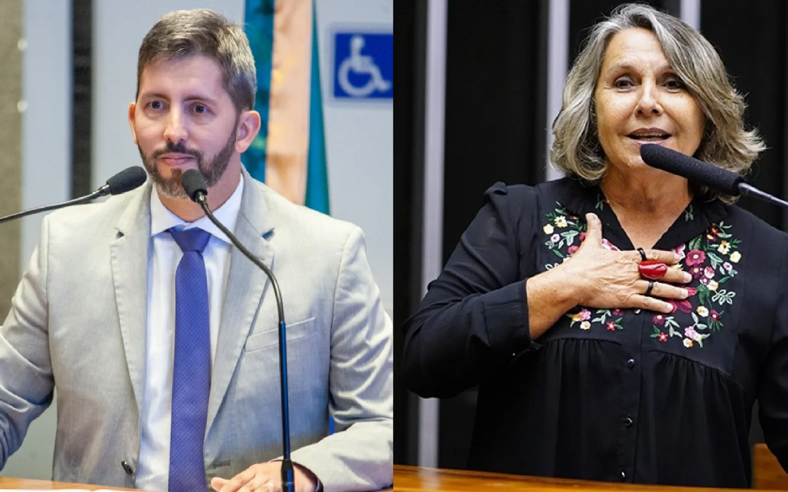 Erika Kokay e Leandro Grass
