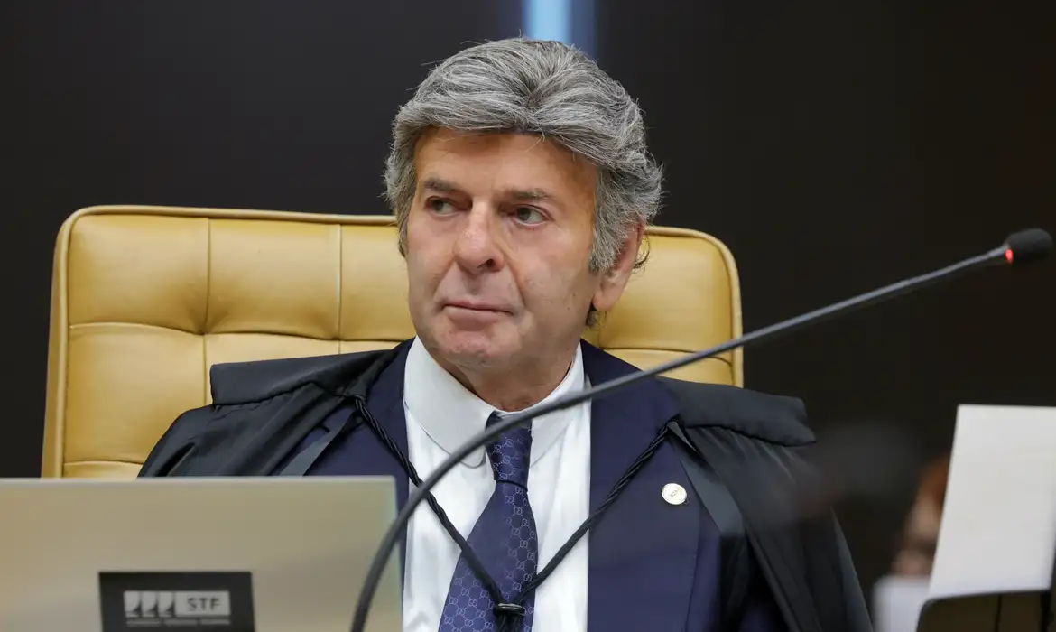 Ministro Luiz Fux durante sessão de encerramento do Ano Judiciário 2025. Foto: Rosinei Coutinho/STF© Rosinei Coutinho/STF