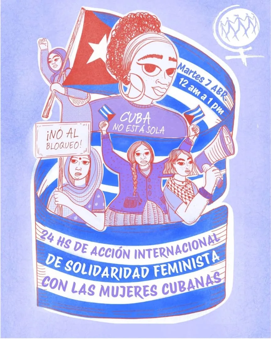 Na próxima terça-feira (7) a Marcha Mundial das Mulheres (MMM) lança iniciativa global de 24 horas de solidariedade em apoio às mulheres cubanas.